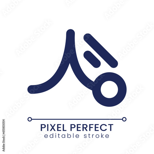 Animation pixel perfect linear ui icon. Create animated video. Mobile application tool. Footage enhance. GUI, UX design. Outline isolated user interface element for app and web. Editable stroke