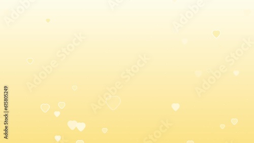 Wallpaper Mural Cute Kawaii Yellow Heart Shape On Yellow Gradient Background Torontodigital.ca