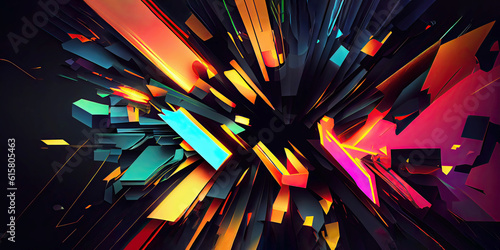 Bold contemporary abstract wallpaper background (Generative AI)