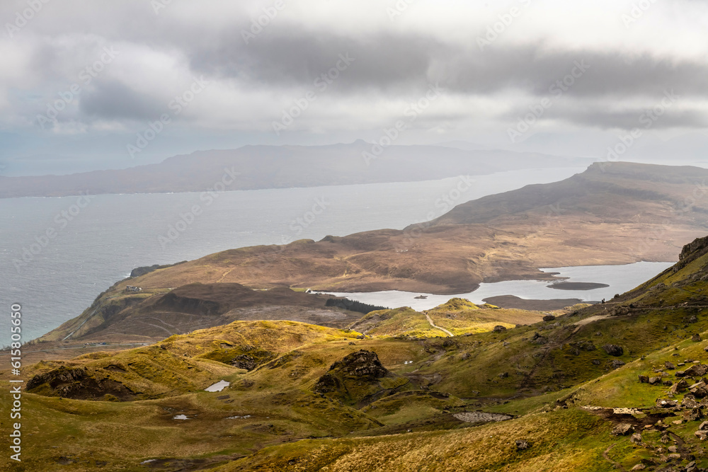 Old Man of Storr panorama view, Scotland, Isle of Skye Old Man of Storr panorama view, Scotland, Isle of Skye