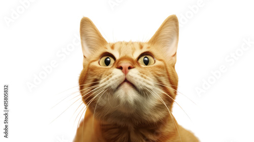 Photo of a cute cat with piercing green eyes, transparent background png