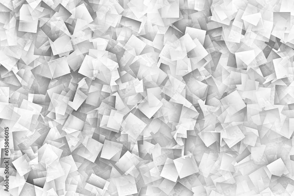 Chaotic pattern of white and grey transparent squares