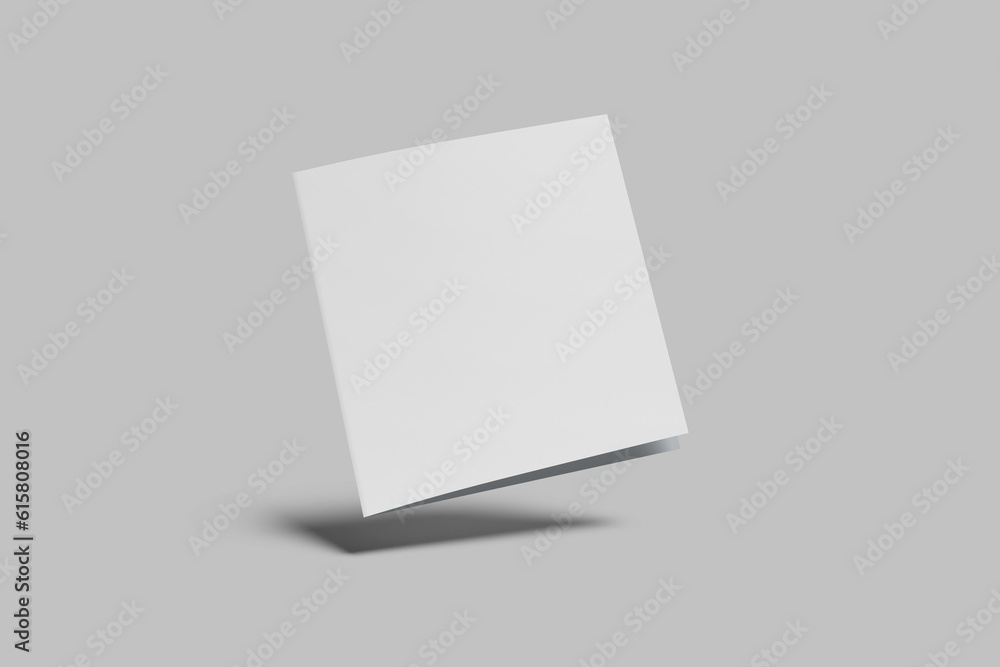 Square bifold brochure mockup Square bifold brochure mockup