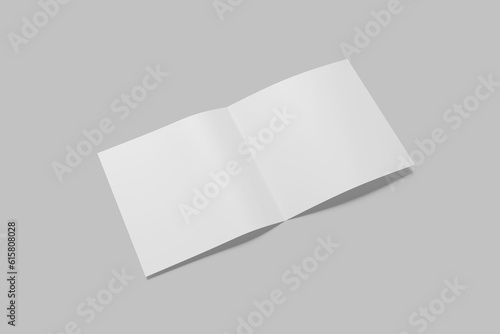 Square bifold brochure mockup