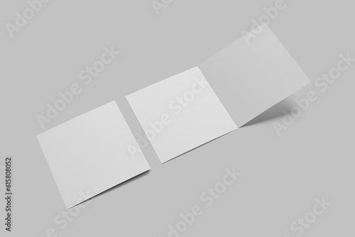 Square bifold brochure mockup