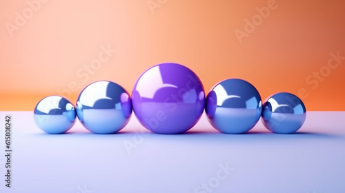 Serene Blue Abstract Spheres