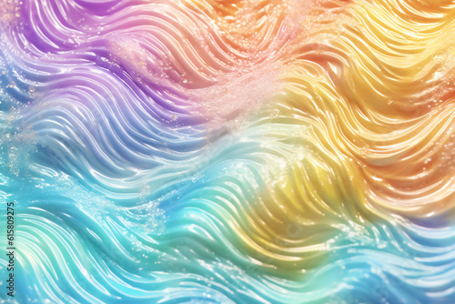 Water texture  mermaid tail texture  glittery  glitter  pearl tints  sun glare  texture pastel background. AI generative