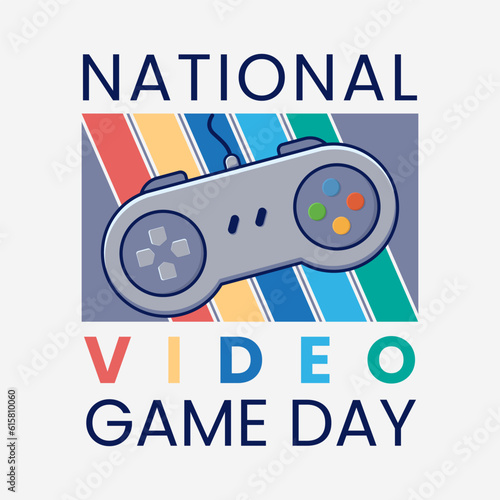 Vector graphic of joysticks gamepad controller for national video game day