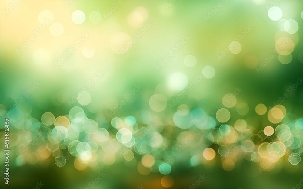 Obraz premium Green color abstract bokeh background