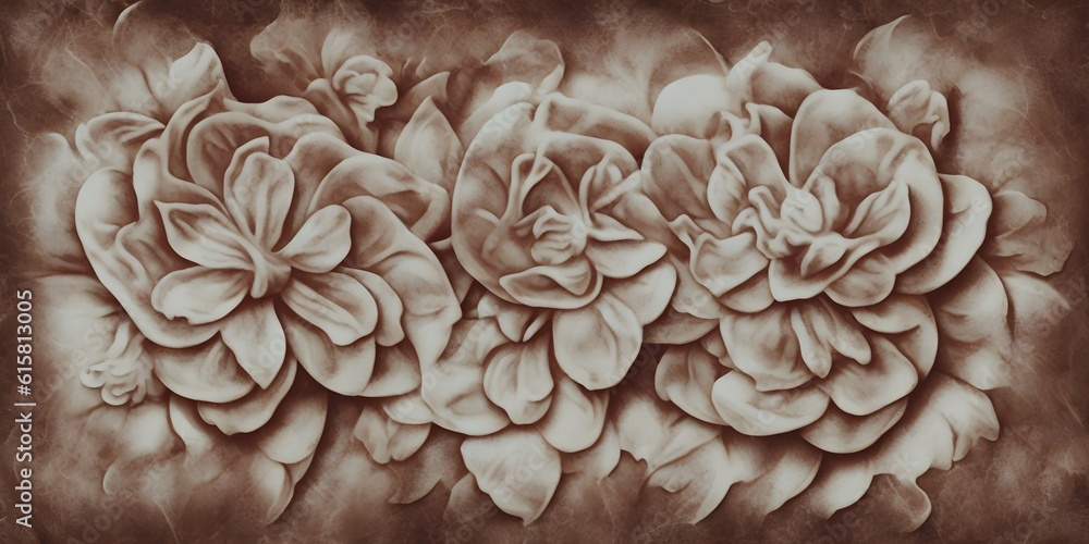 A drawing of three flowers on a brown background.
Generativei IA. A drawing of three flowers on a brown background.
Generativei IA.