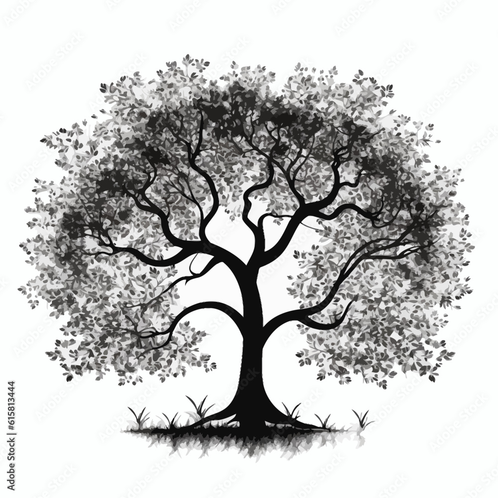 Abstract Beautiful Tree on White Background Abstract Beautiful Tree on White Background