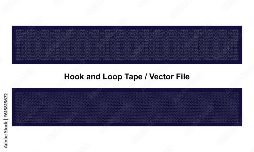 Navy Hook and Loop Tape Fastener Template on White Background, Vector File. Navy Hook and Loop Tape Fastener Template on White Background, Vector File.
