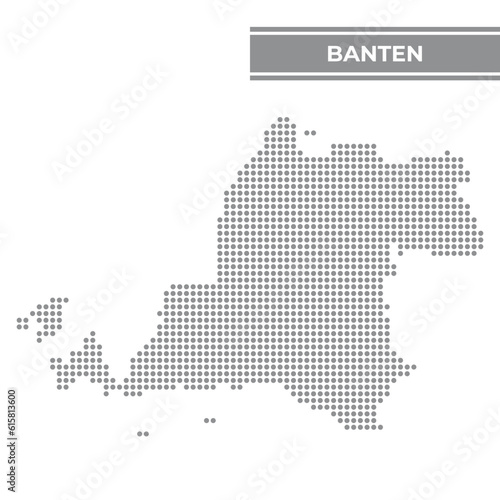 Dotted map of Banten is a province of Indonesia