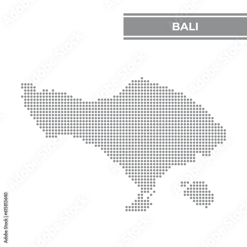 Dotted map of Bali is a province of Indonesia