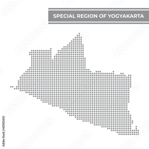 Dotted map of Yogyakarta is a province of Indonesia