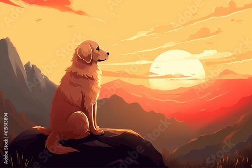 Cartoon Golden Sunset © Alexander