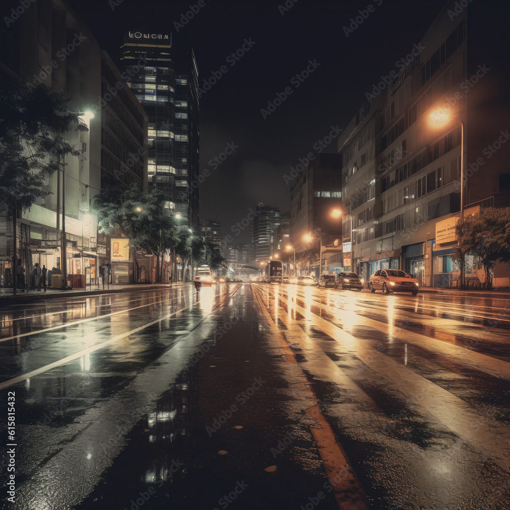 Rainy City Night