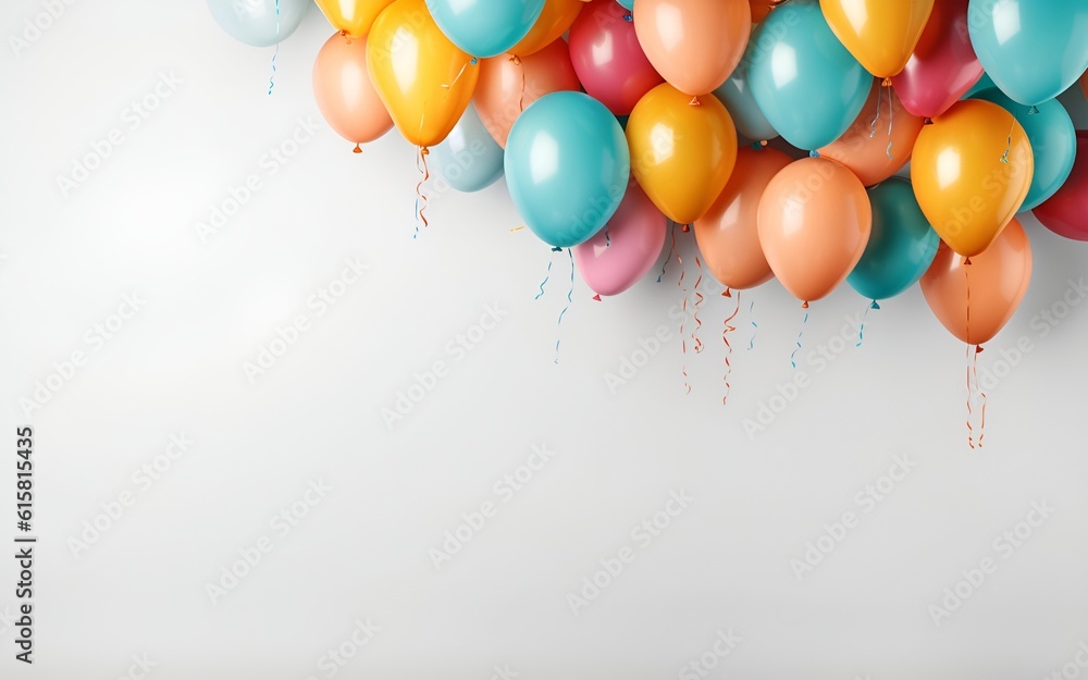 Party balloons on a plain white background Party balloons on a plain white background