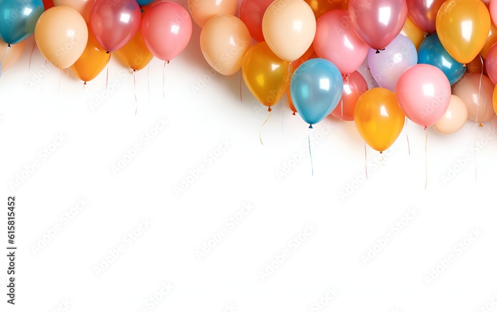 Party balloons on a plain white background Party balloons on a plain white background