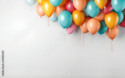 Party balloons on a plain white background