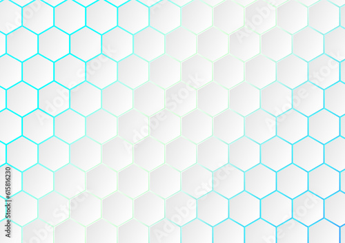 Technology hexagon template big data background