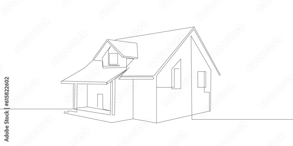house line art style vector with transparent background eps 10