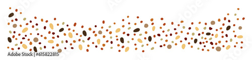 Vector illustration of Japanese spices, Shichimi. Banner.