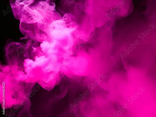 Humo rosa en forma de explosión. IA generativa