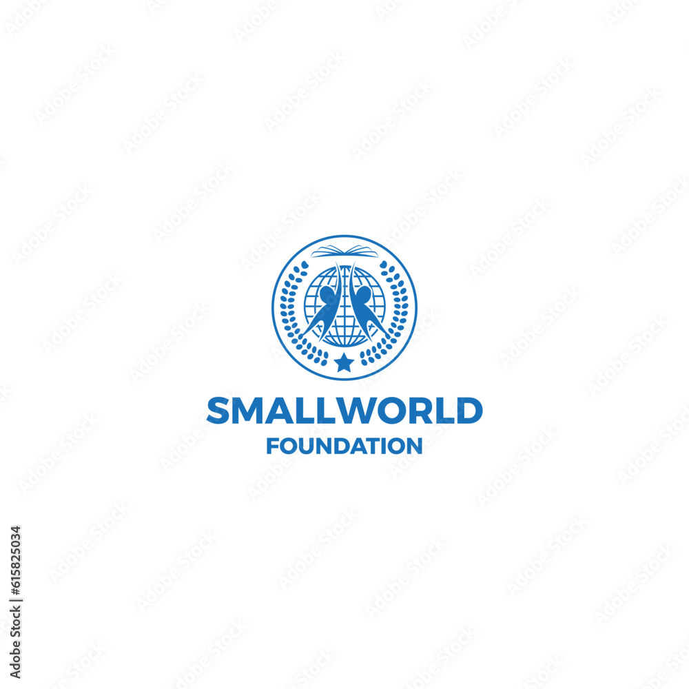 circular and blue logo design for school and collage. 