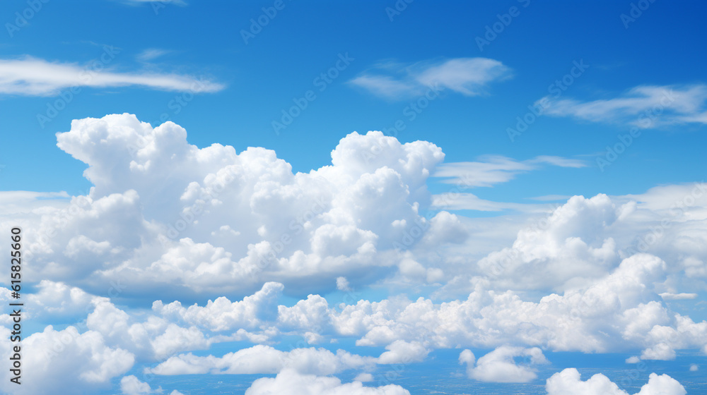 Fototapeta premium Background with clouds on blue sky