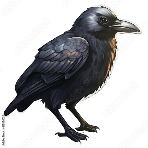 Crow Character Sticker, Generative AI © Crowcat