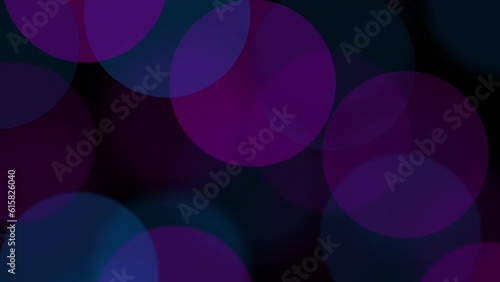 Background – black with moving blue and purple transparent circles, loopable
