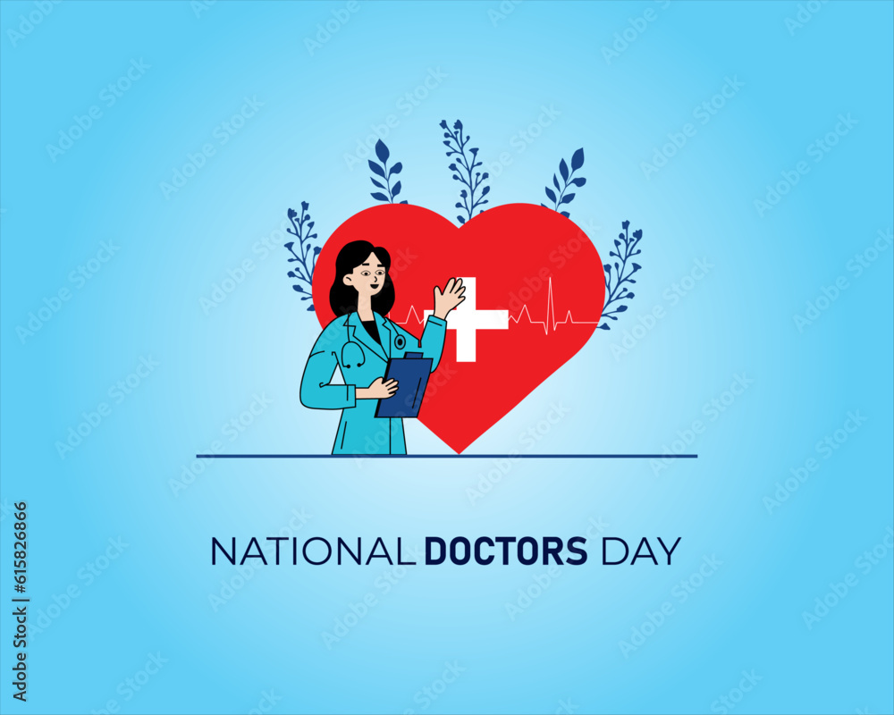 National Doctors Day. Doctors day banner, poster, card. holiday concept. template for background. vector illustration. World Doctors Day National Doctors Day. Doctors day banner, poster, card. holiday concept. template for background. vector illustration. World Doctors Day