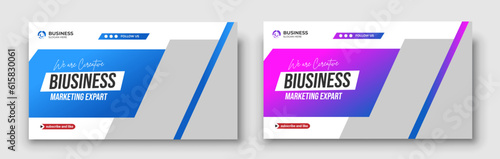 Modern YouTube video thumbnail for workshop promotion Corporate thumbnail and web banner template	