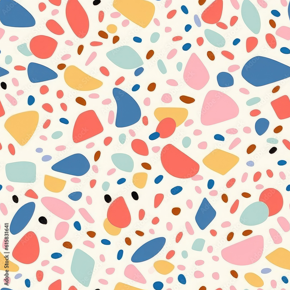 Terrazzo seamless pattern bright and soft color digital papers Terrazzo seamless pattern bright and soft color digital papers