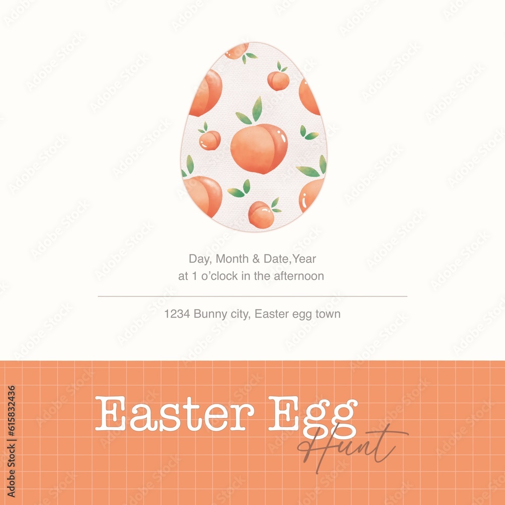 Fototapeta premium Easter egg hunt, invitations for a party.