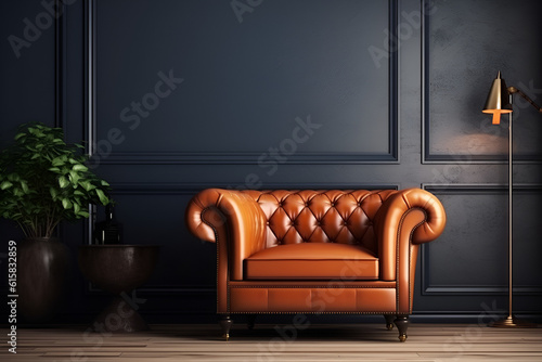 room with leather armchair