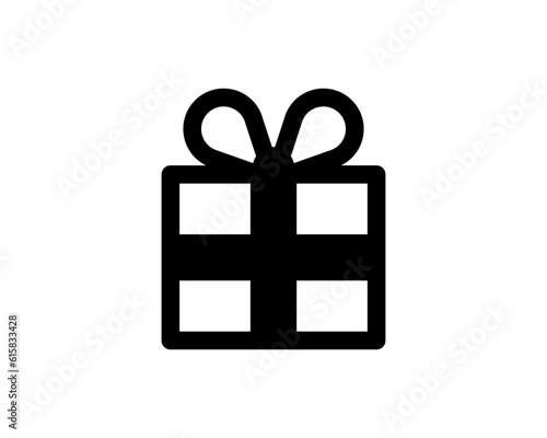 Gift icon. Vector present symbol. Gift box icon. Flat style sign, pictogram.