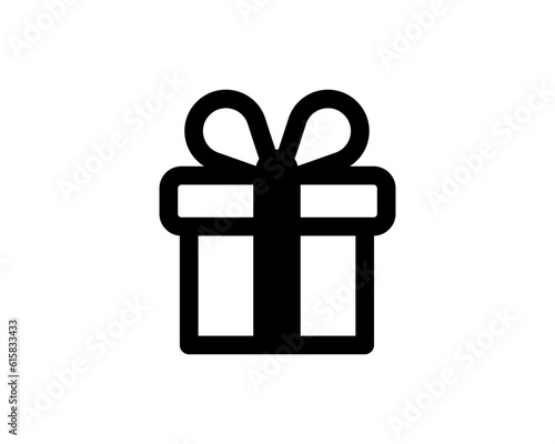 Gift icon. Vector present symbol. Gift box icon. Flat style sign, pictogram.