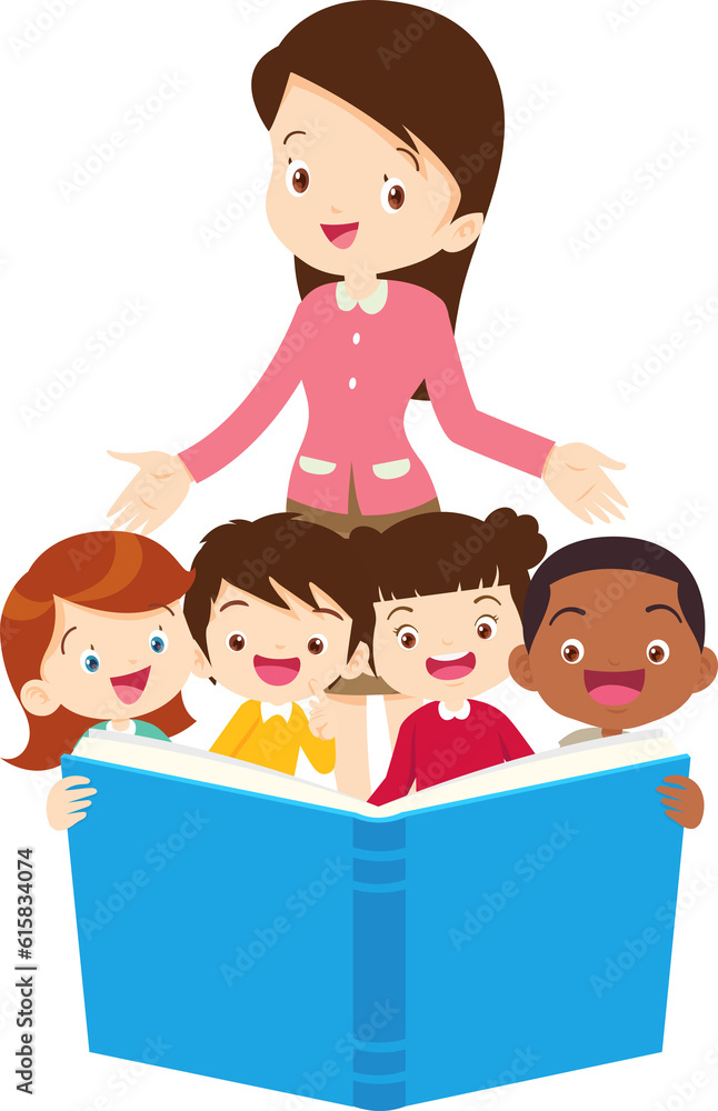 student reading book.Boy and girls learning or studying student reading book.Boy and girls learning or studying