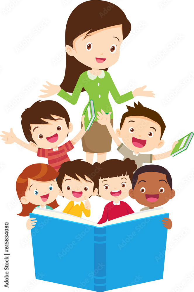 student reading book.Boy and girls learning or studying student reading book.Boy and girls learning or studying