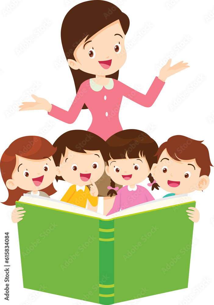student reading book.Boy and girls learning or studying student reading book.Boy and girls learning or studying