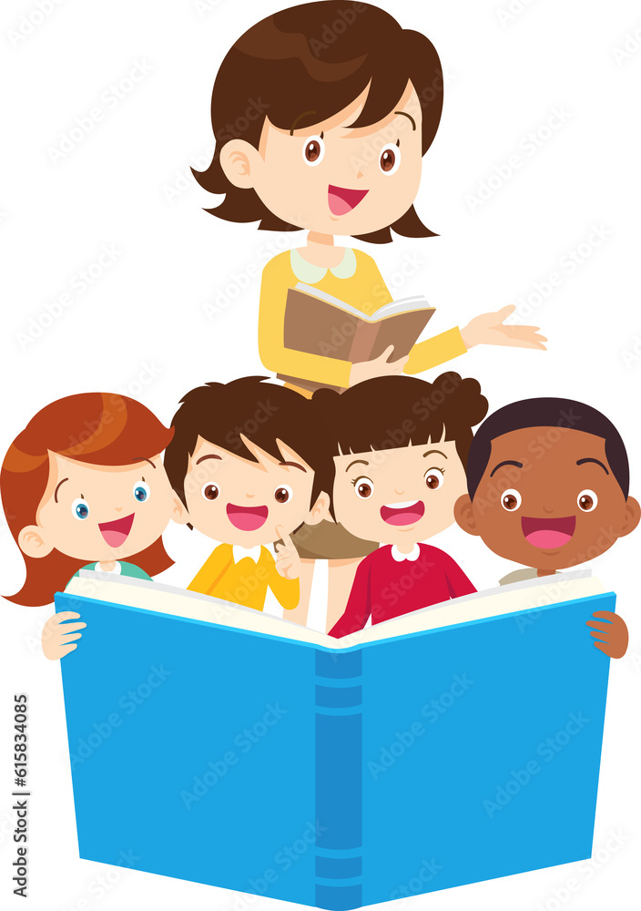 student reading book.Boy and girls learning or studying student reading book.Boy and girls learning or studying