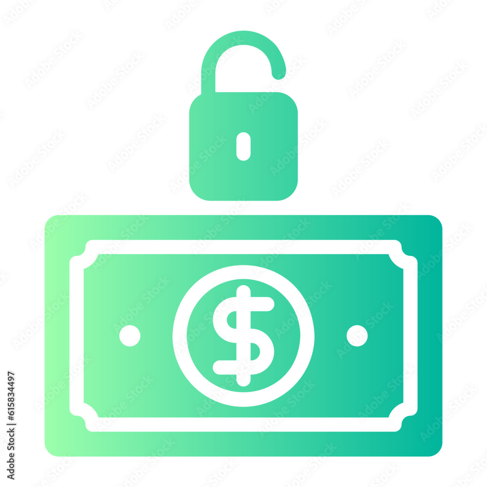 open lock gradient icon open lock gradient icon