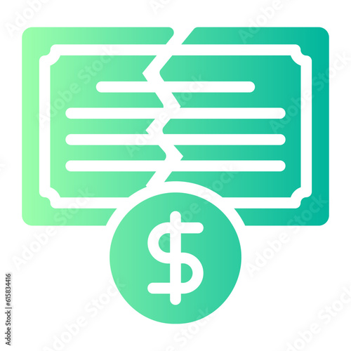 broken gradient icon