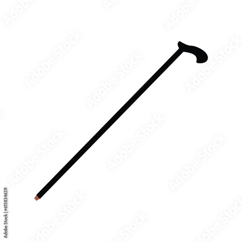Cane for walking.Old age single icon in cartoon style rater,bitmap symbol stock illustration web.