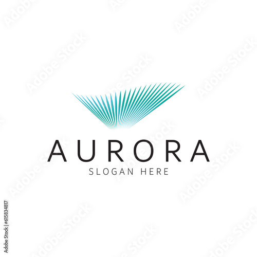 aurora logo design icon illustration vector template