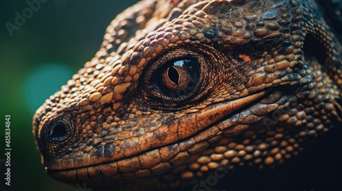 Close up of a giant komodo