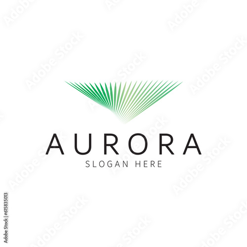 aurora logo design icon illustration vector template