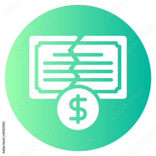 broken gradient icon
